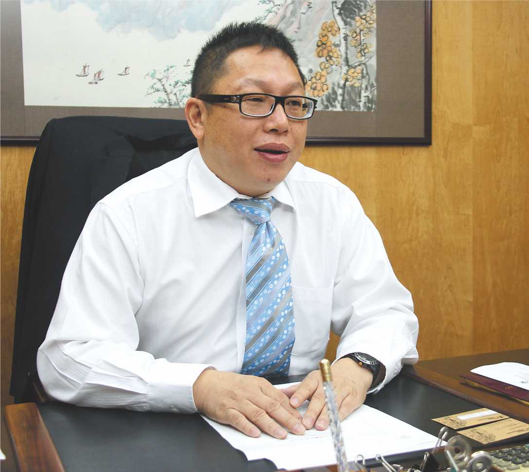 胡景光接受採訪。