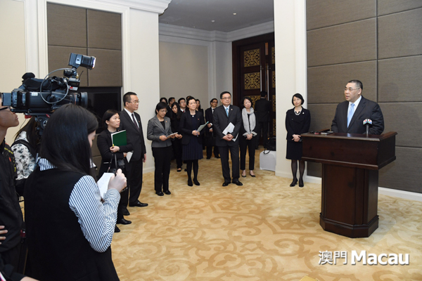 行政長官崔世安在閩澳「一帶一路」專題高層會晤後會見